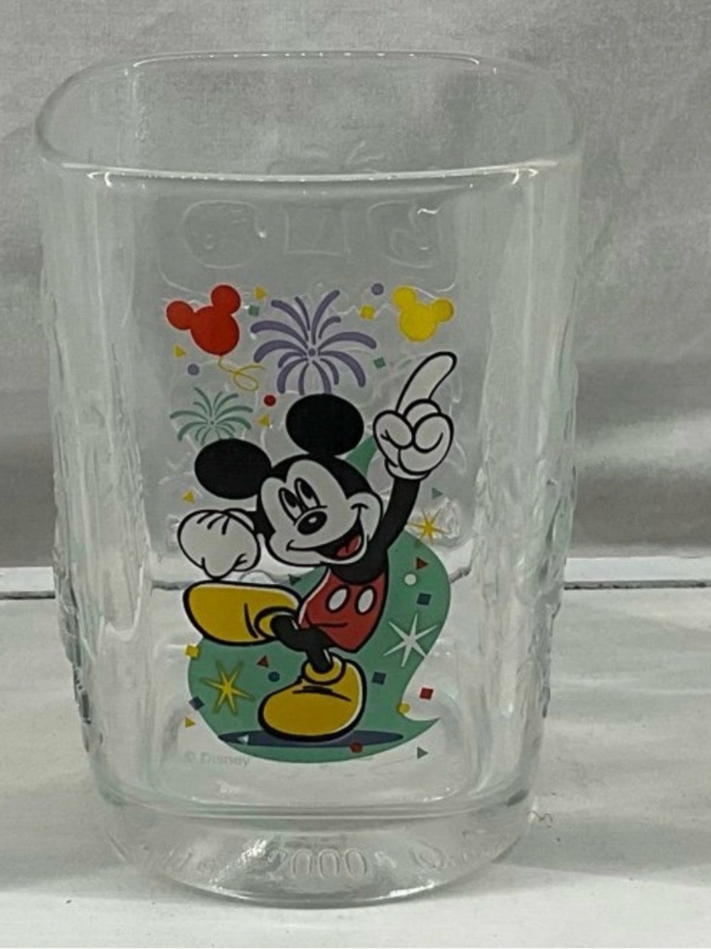 Mickey Mouse Walt Disney World Drinking Glass Bundle Mcdonalds 2000 Set Of 3
